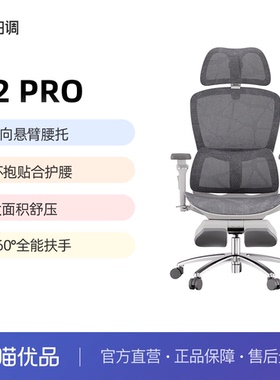 黑白调E2Pro人体工学椅子舒服久坐电脑椅电竞椅老板椅书桌办公椅