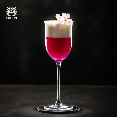 柯瑞森铅晶玻璃鸡尾酒杯 手工闻香杯色设计