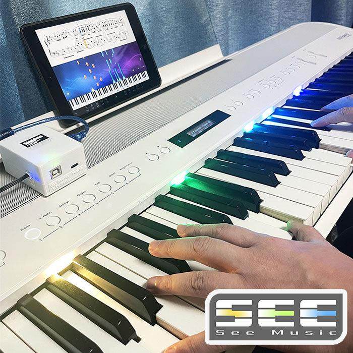 电钢琴灯带特效发光灯条电子琴键盘按键指示灯蓝牙MIDI跟弹灯光盒
