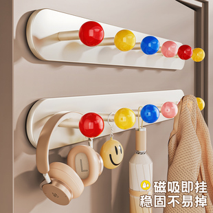 磁吸多巴胺门后挂钩免打孔强力承重挂衣钩悬挂衣帽挂包包钥匙收纳
