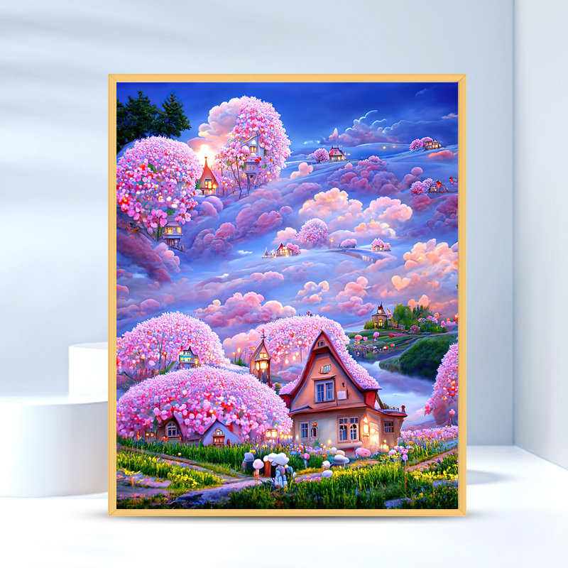 梦幻雏菊0基础diy数字油画手绘手工油彩画丙烯填充治愈减压装饰画图片