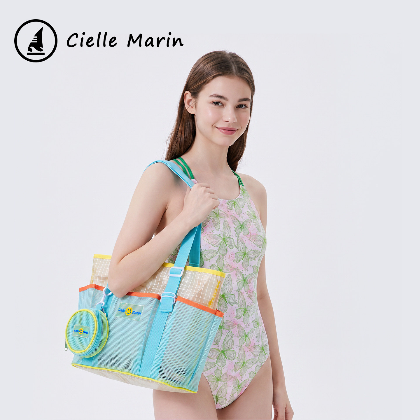 CielleMarin喜马林多口袋大容量游泳专用收纳网包干湿分离游泳包