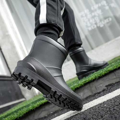 男士雨鞋成人短筒加厚防滑耐磨劳保胶鞋低帮防水鞋工地专用短雨靴