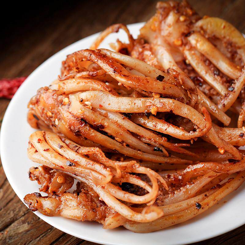 珍洋现烤香辣鱿鱼头250g营养低卡零食大连特产海鲜即食铁板鱿鱼须