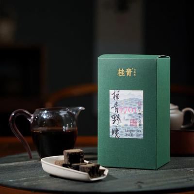 9701桂青野境六堡茶茶块紧压茶广西黑茶100g612