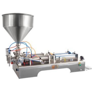 g2w500半自动膏体液体蜂蜜饮料洗衣液消毒液酱料双头灌装机