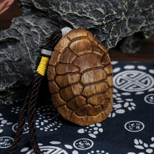 四川小叶桢楠金丝楠木实木雕刻富甲天下龟甲摆件乌龟壳手把件挂件