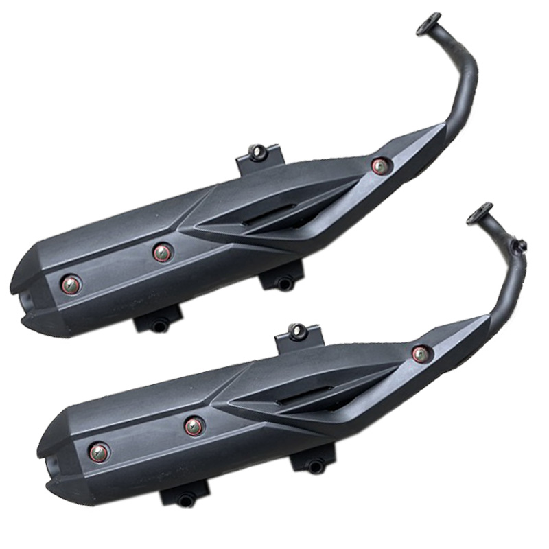 猛士150摩托车排气管 消声器排气筒 国四K 国三宏图烟筒排气管外