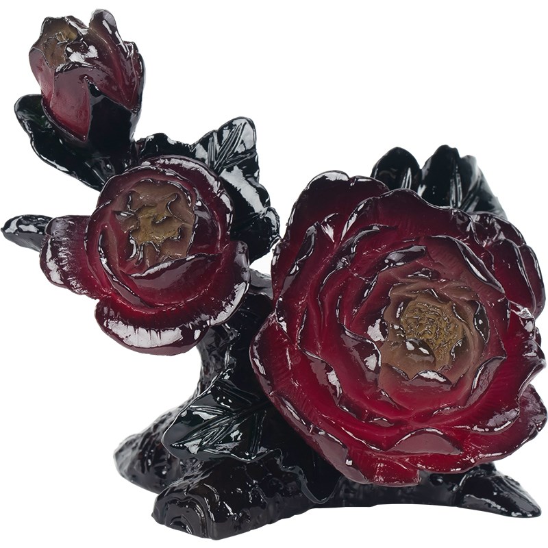 变色茶宠花开f富贵茶玩牡丹花摆件茶桌茶台茶盘装饰品茶具茶道配