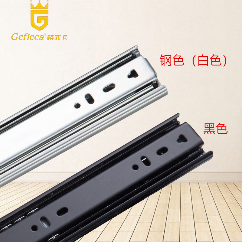 加长一米1m床箱柜榻榻米抽屉轨道滑道三节导轨加厚8O0cm100CM40寸