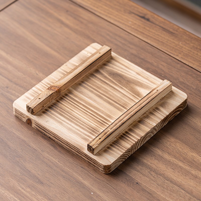 木板垫加厚烧烤石碗石锅垫板烤盘炭烧板J砂锅托盘隔热木垫煲仔饭