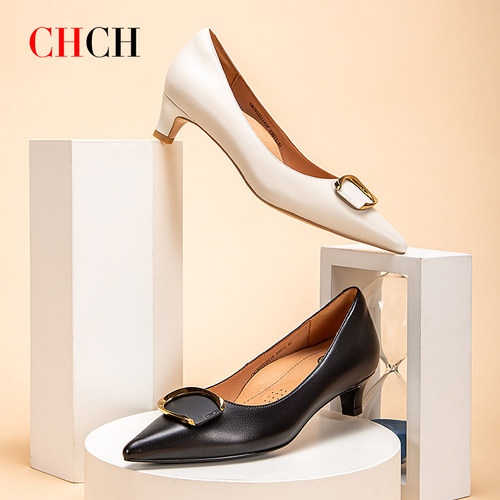 CHCH平衡鞋女式优雅小高跟中跟女鞋CM1B5531