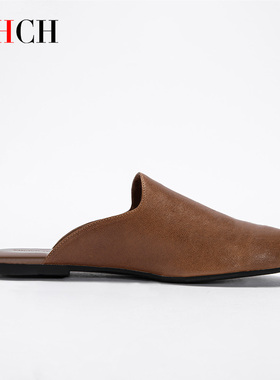 CHCH2025新款真皮包头穆勒鞋女式通勤拖鞋CO1B3031