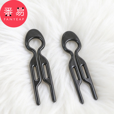 发簪B1pq301-盘发丸子头女倒插梳小鱼发簪日常通勤发饰后脑勺头饰