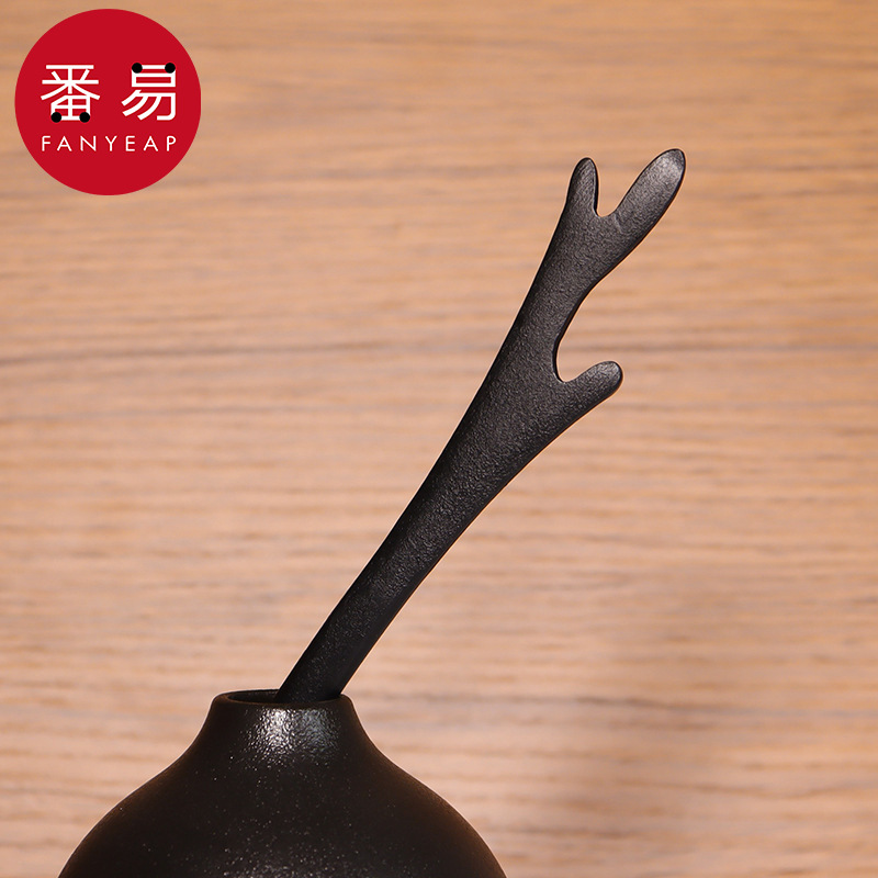 发簪/木AA1S242-汉服古风发钗日常盘发用简约木钗流苏步摇中式