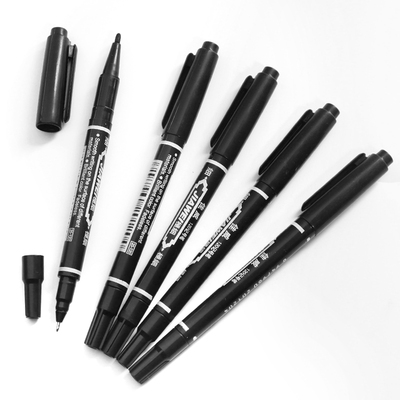 《记号笔B1pq801-标记笔防水防油不掉色双头大头笔粗头勾线笔