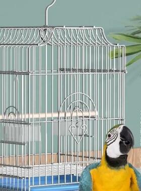八哥专用电镀鸟笼大全大号虎皮玄凤鹦鹉防锈鸟笼笼子超大号鸽子笼