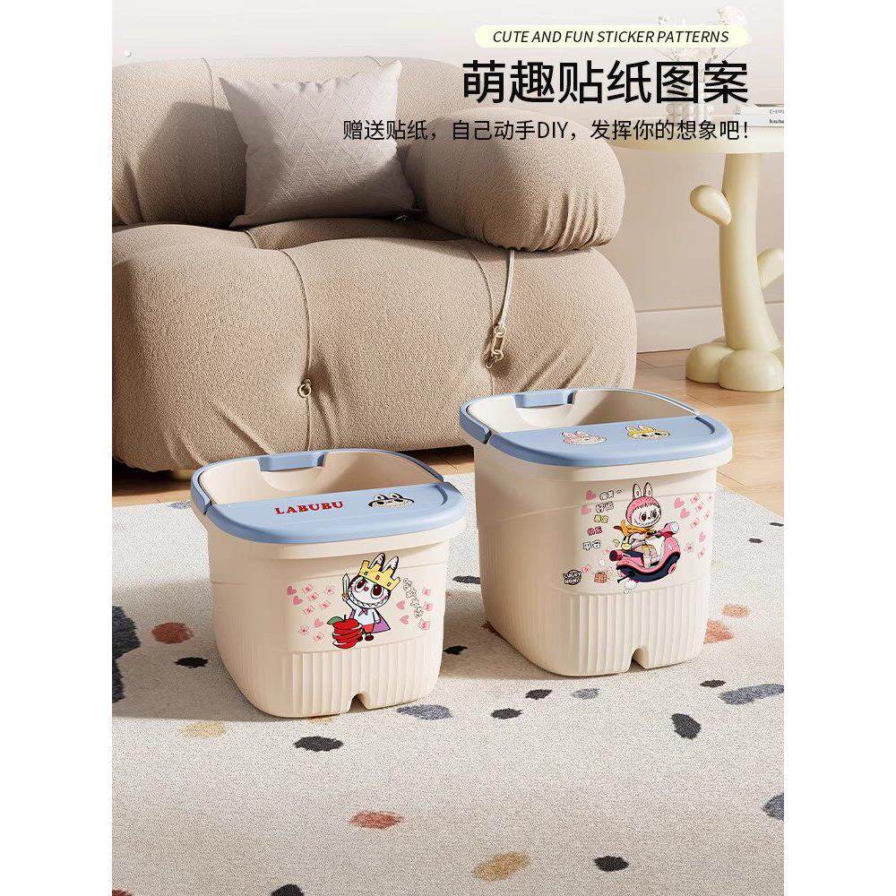 泡脚桶家用洗脚盆过小腿保温宿舍洗脚神器加厚高深按摩养生足浴盆