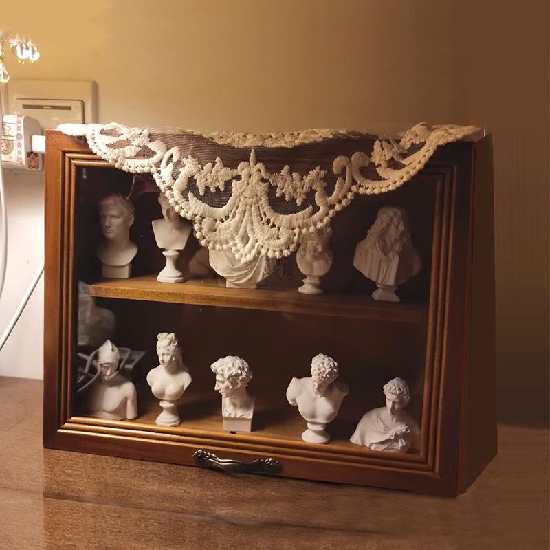 桌面收纳盒杯子收纳柜茶具展示柜子厨房水杯置物架日式餐具储物柜