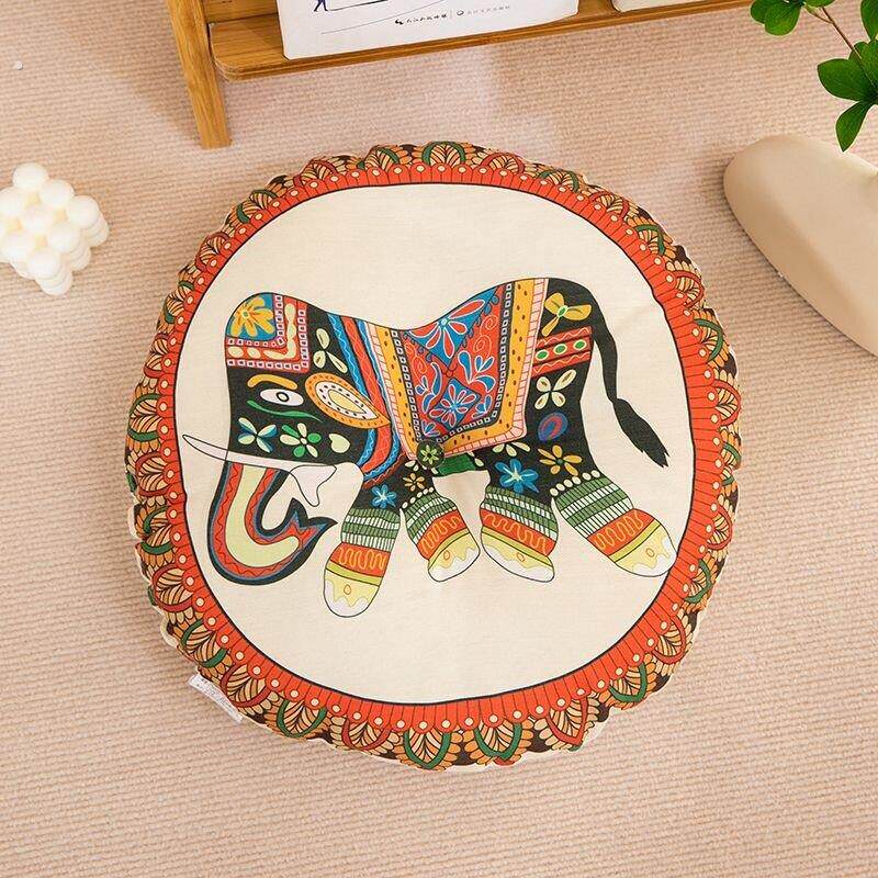 加厚圆形椅子凳子垫坐垫复古民族蒲团飘窗榻榻米垫办公室地上屁垫