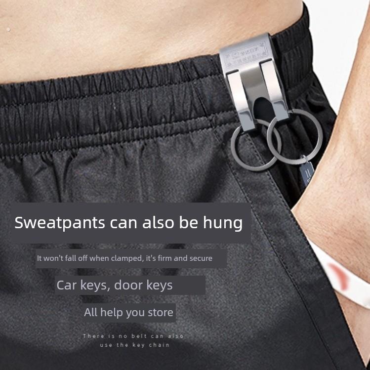 悬挂运动裤松紧带裤子钥匙扣腰悬挂汽车夹扣夹腰钩扣不锈钢