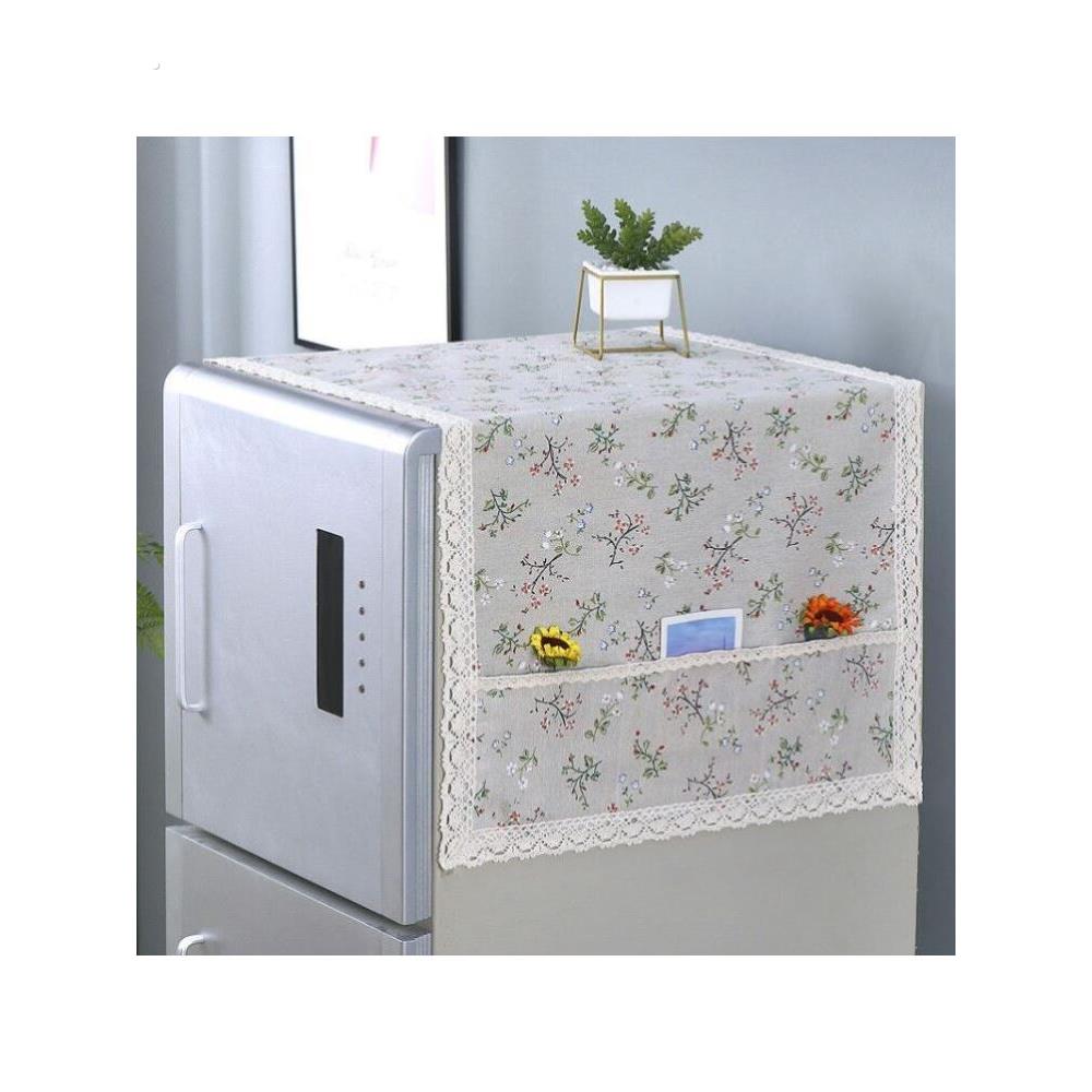 冰箱防尘罩2022家用简约单开门盖巾双开门冰箱巾侧开门洗衣机盖巾