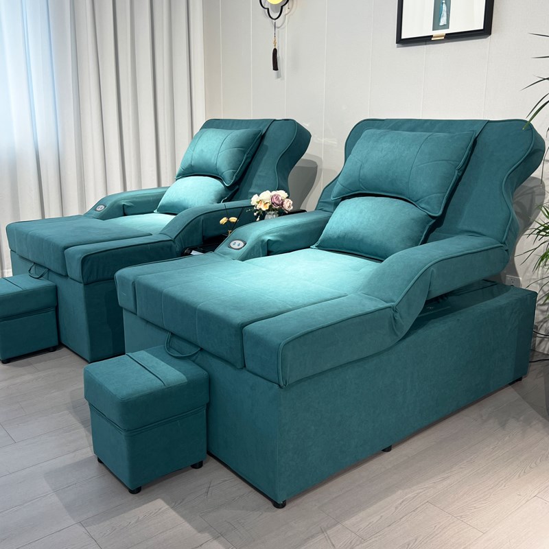 足疗沙发电动沐足采耳沙发椅洗浴桑拿洗脚一体按摩床足浴沙发躺椅