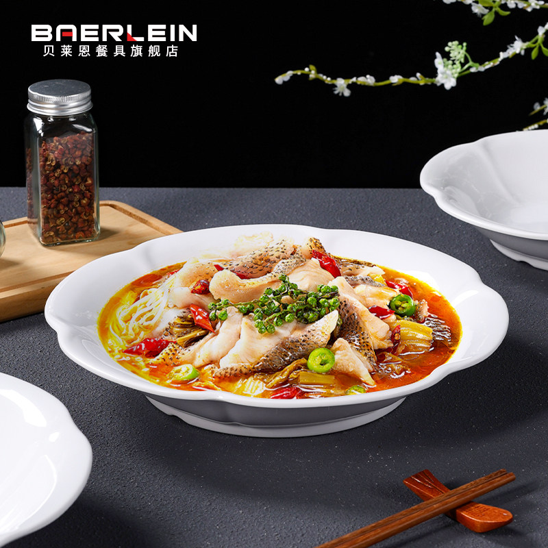 密胺酸菜鱼盆商用餐厅饭店专用仿瓷加厚白色大汤盆毛血旺大碗餐具,餐饮具,碗,淘宝优惠券,粉丝福利购,淘宝优惠卷