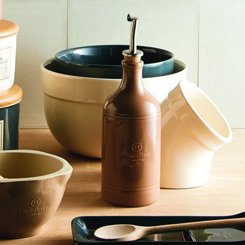 法国Emile Henry彩色陶瓷橄榄油瓶油壶家用 厨房酱油醋调料瓶防漏