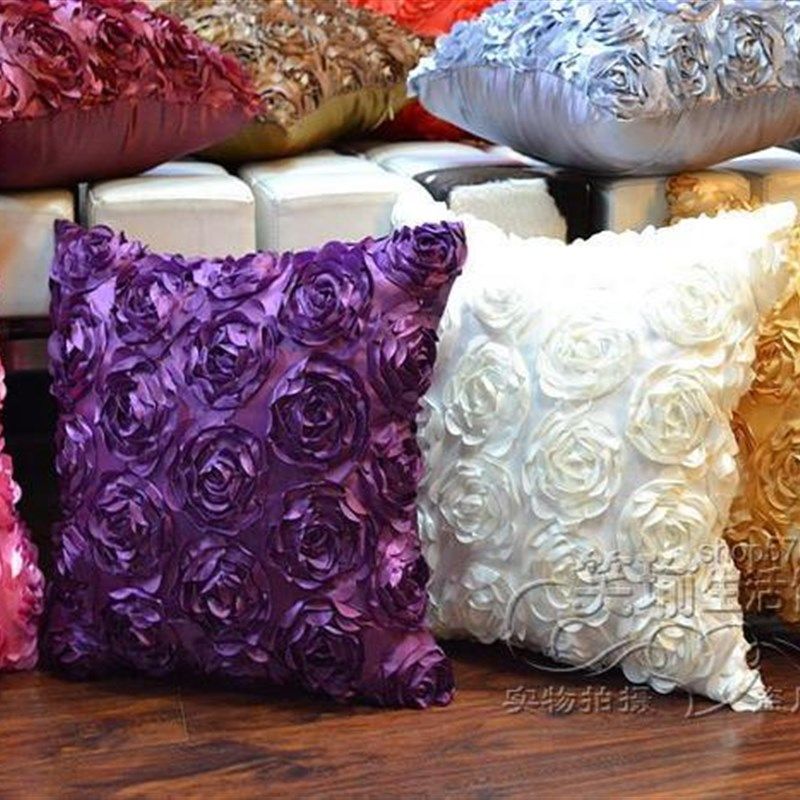 玫瑰田园花卉工艺靠垫 布艺沙发椅子抱枕  飘窗车用书房会所靠枕,居家布艺,靠垫/抱枕,淘宝优惠券,粉丝福利购,淘宝优惠卷