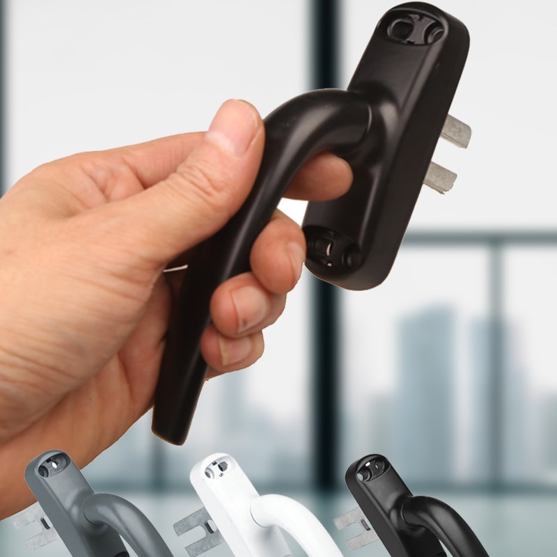 铝合金门窗把手传动执手断桥老式平开外推窗拨叉拉手70+15孔锁扣