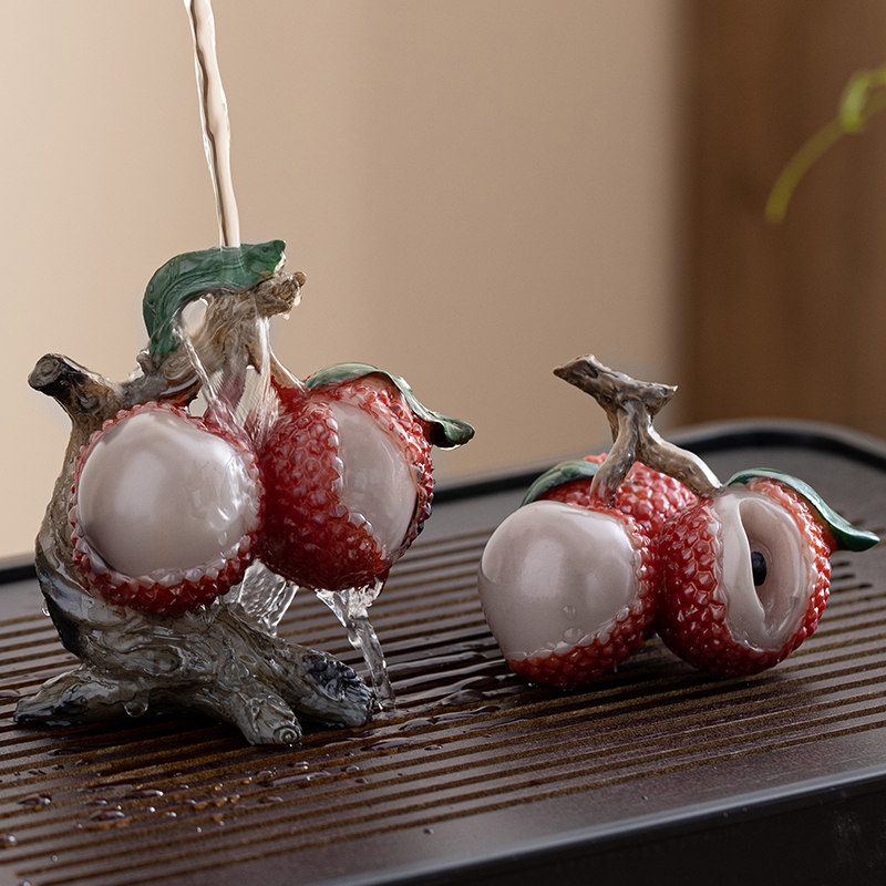 远舍创意变色荔枝茶宠摆件精品可养茶桌茶盘茶玩茶具配件茶道用品