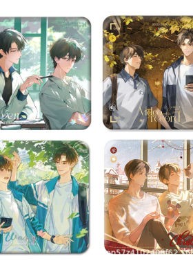 某某吧唧周边江添盛望春夏秋冬系列正方形徽章ins风背包装饰自制