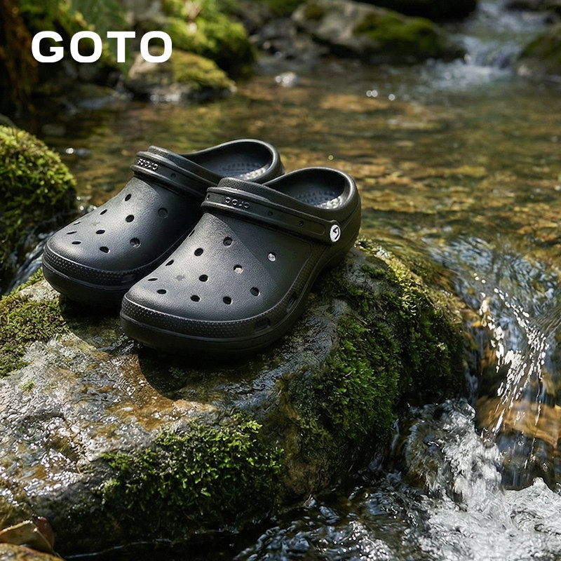 GOTO洞洞鞋女款2026新款经典防滑凉拖鞋EVA溯溪鞋防臭情侣沙滩鞋