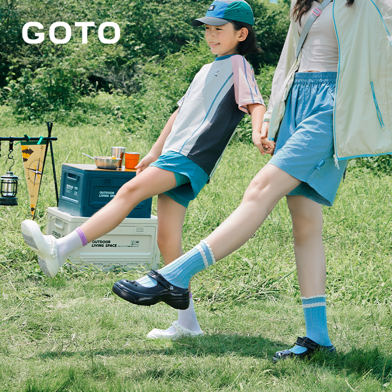 GOTO玛丽珍儿童洞洞鞋两穿拖鞋