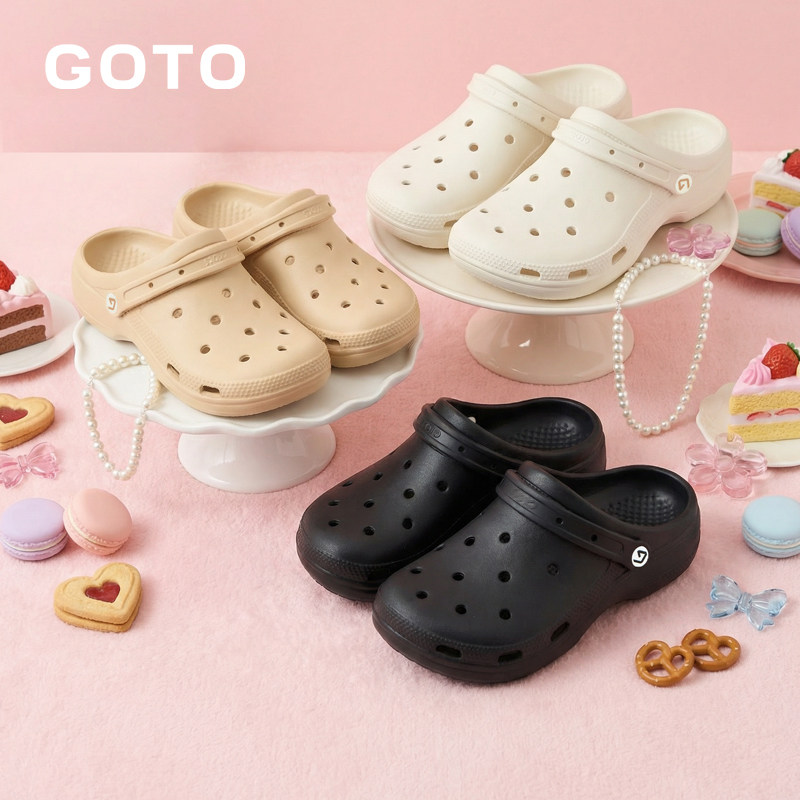 GOTO洞洞鞋女款2026新款经典防滑凉拖鞋EVA溯溪鞋防臭情侣沙滩鞋