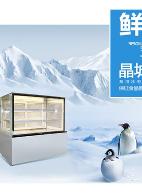 晶城蛋糕柜饮品水果保鲜柜 冷藏柜展示柜直角前开门