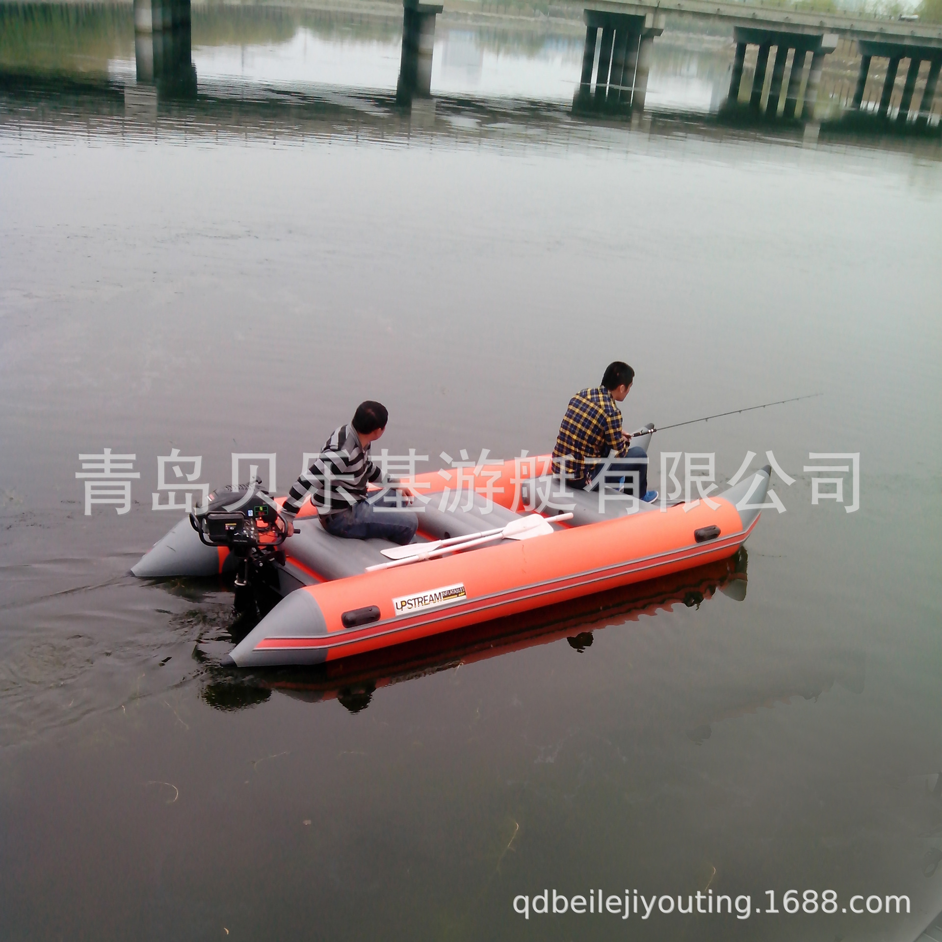 YD430充气船免组装橡皮艇冲锋舟路亚钓鱼艇硬底便携加厚厂家直供