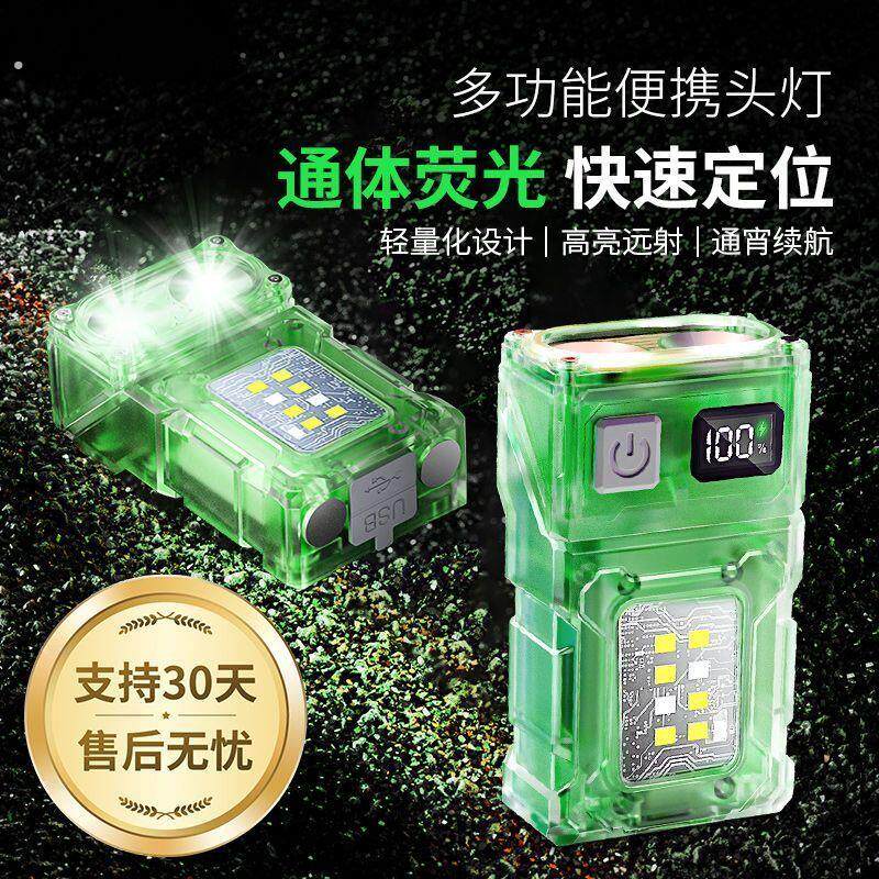 多功能头灯头戴式汽修磁吸工作灯强光便携式手电超亮