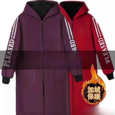 加绒防水罩衣成人工作服围裙男女加厚防油耐脏厨房新款长袖外套