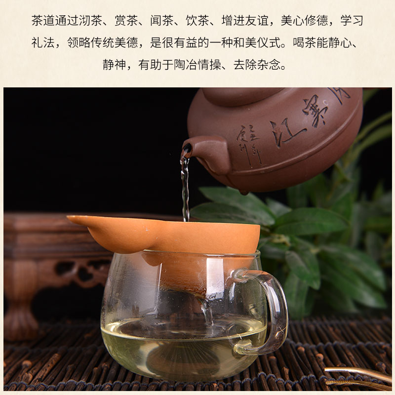 天然葫芦瓢茶滤 一体式日式创意茶漏勺 功夫竹茶具配件茶叶过滤网