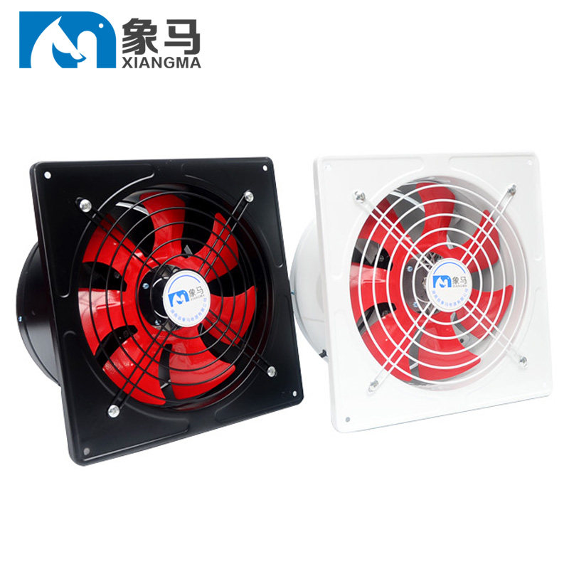 象马12寸换气扇排气扇厨房油烟抽风扇强力窗式通风扇300方形风机