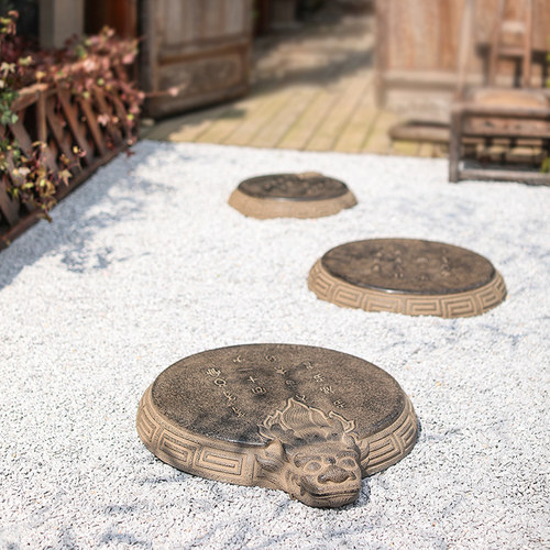 庭院花园装饰脚踏石室外草坪防滑垫脚石汀步石院子别墅仿古院子砖