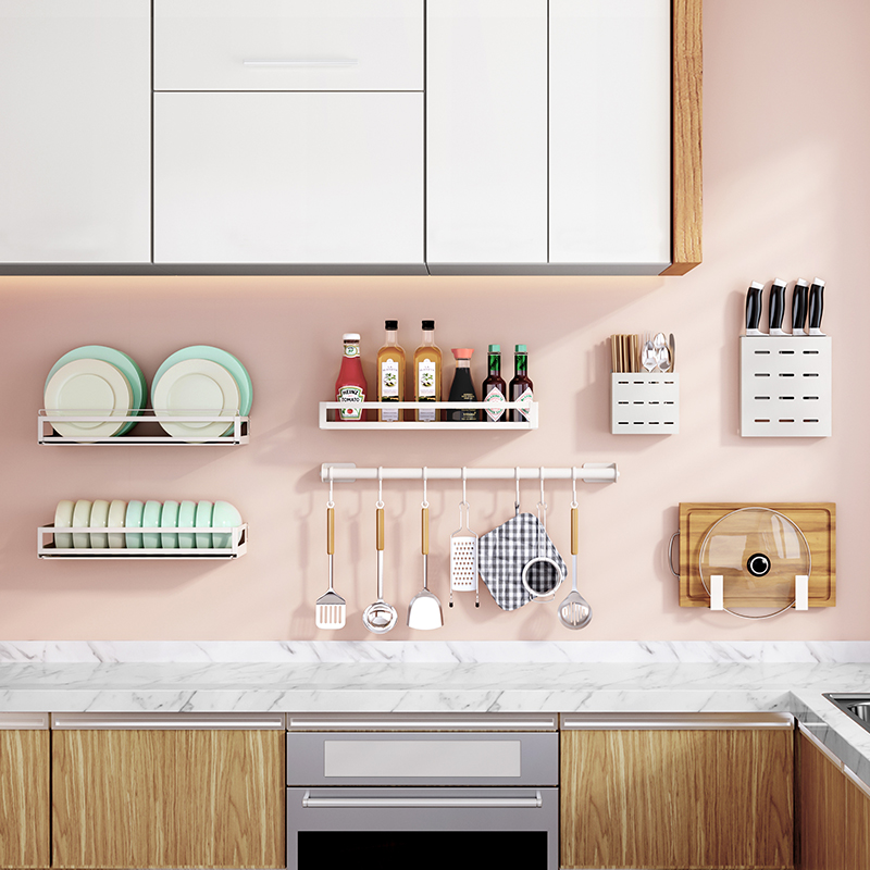 厨房置物架免打孔碗碟架锅盖架锅架子壁挂式收纳架砧板菜板架刀架