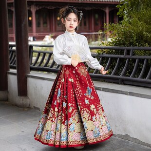 容华集新款儿童古风汉服女童马面裙套装新中式小女孩国风唐装春款