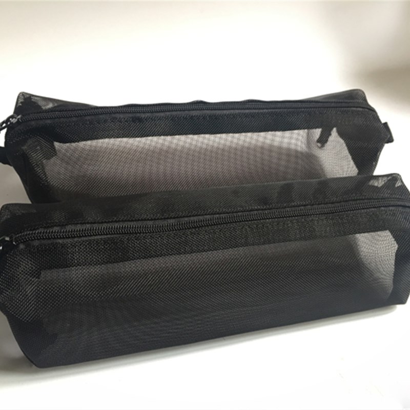 便携式大容量文具袋美术生专用笔袋简约时尚网纱收纳包