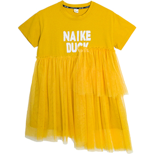 胖女童连衣裙胖童加肥加大大码童装夏季女大童夏装宽松胖女孩裙子