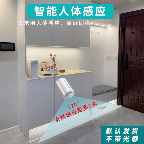 人体感应灯超薄LED橱柜灯条鞋柜酒柜衣柜展示柜灯带智能语音控制
