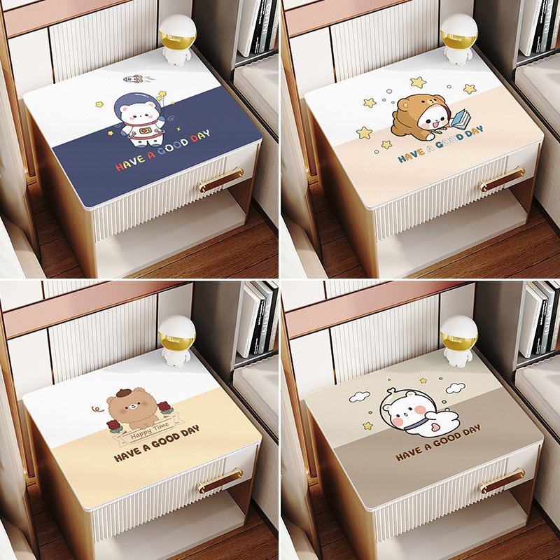 卡通可爱床头柜垫子盖布防水防烫防尘套罩卧室桌布皮革桌面保护垫,居家布艺,床头柜盖布,淘宝优惠券,粉丝福利购,淘宝优惠卷