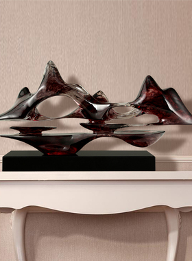 酒店客厅抽象雕塑摆件玄关过道样板房家居软装饰品创意艺术品摆设